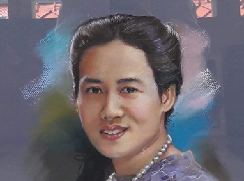 A Royal portrait presented by a painting
student to Her Royal Highness Princess